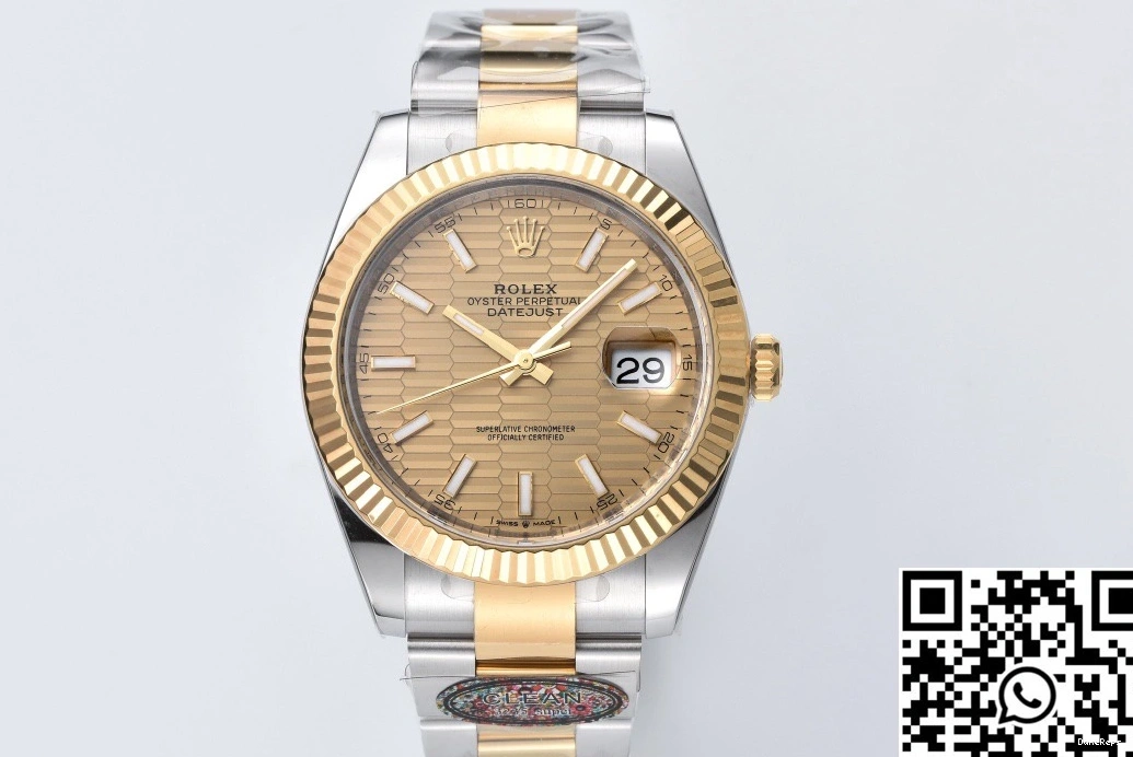 Motif Dial Oyster Gold Datejust Factory Clean Band Rolex M126333-0020 0419